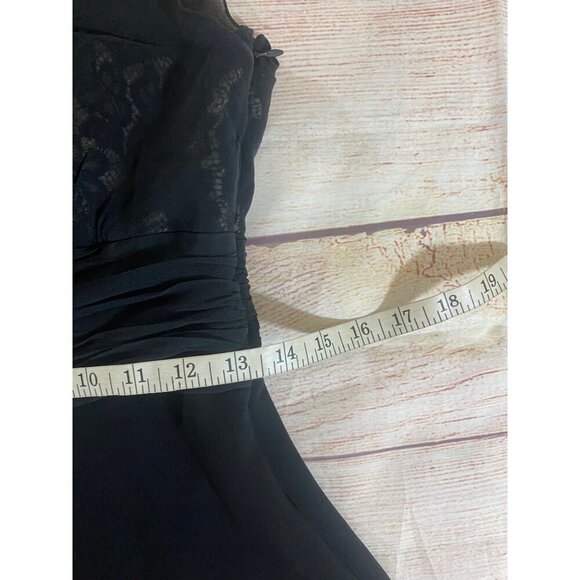 Ann Taylor Women's Black 100% Silk Sleeveless Classic Black Dress - 6 - Picture 10 of 15